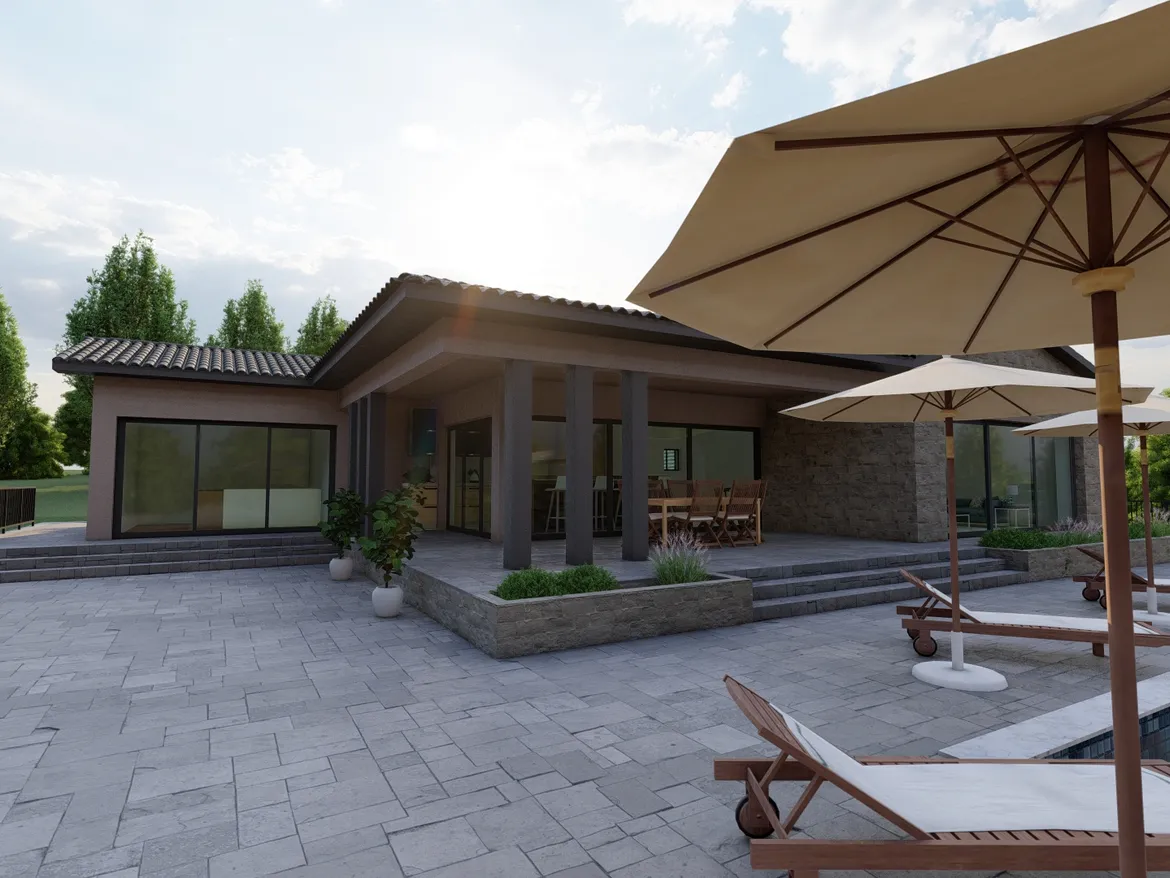 Sunset Terrace Villa – arhitektonska vizualizacija 1