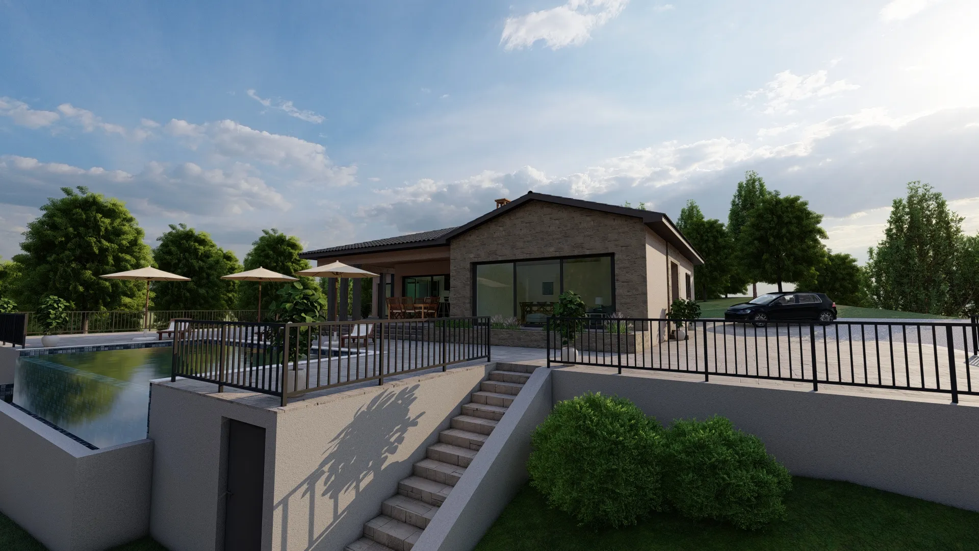 Sunset Terrace Villa – arhitektonska vizualizacija 1