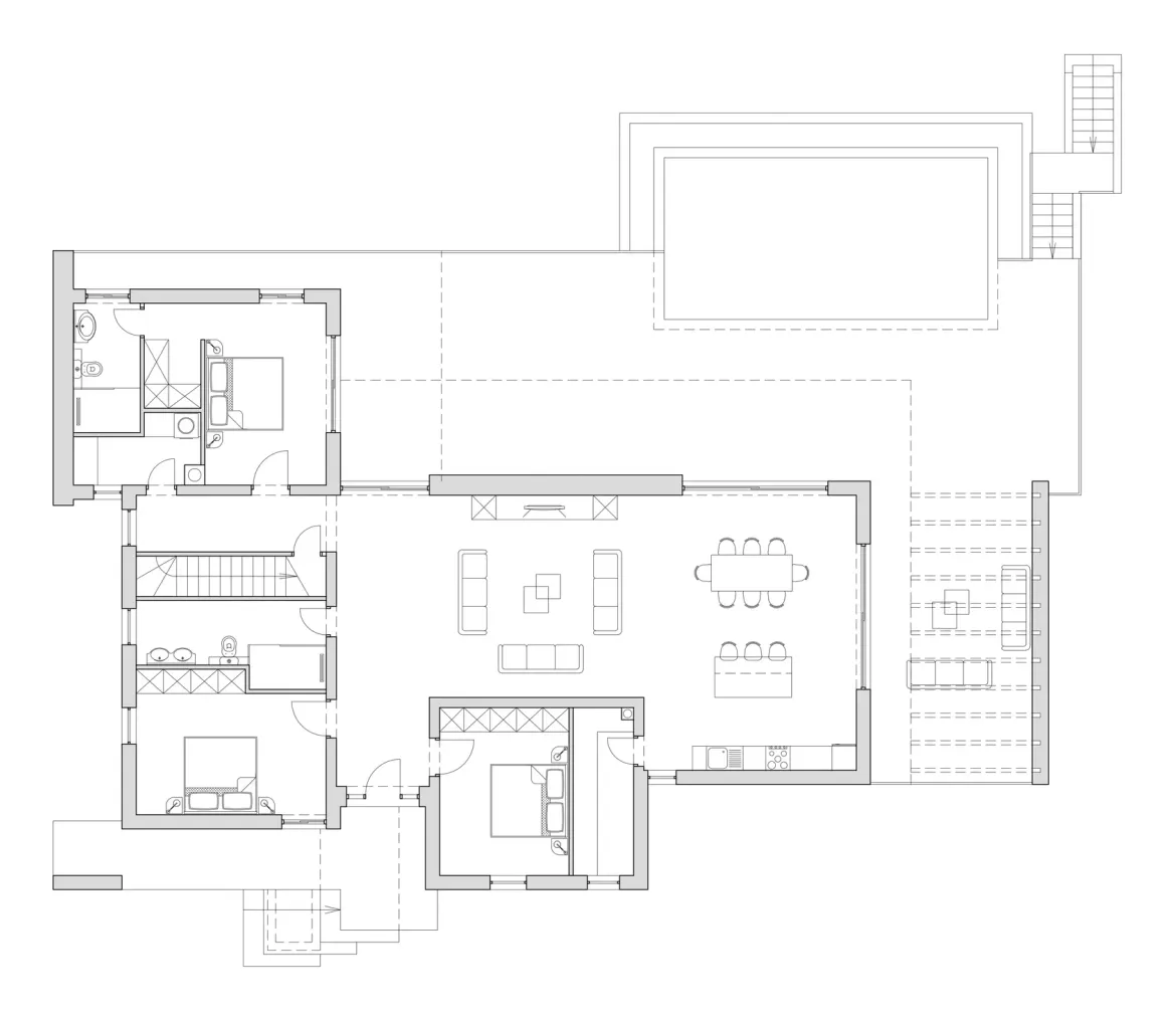 Hilltop Residence – Tlocrt prizemlja