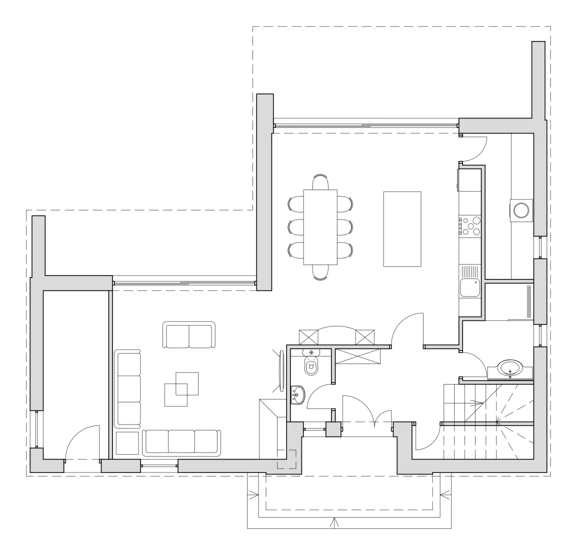 Poolhouse Residence – Tlocrt prizemlja