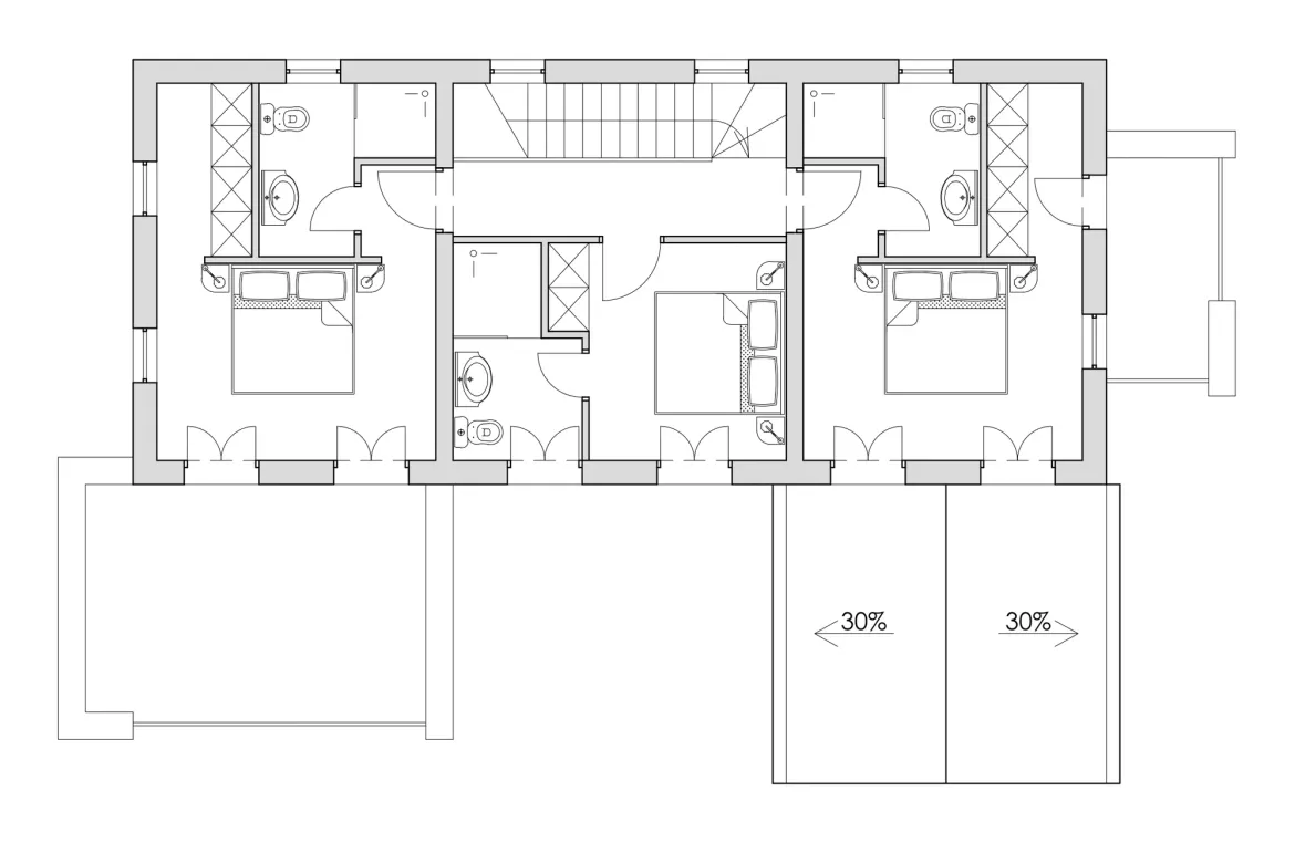 Poolside Grove House – Tlocrt kata