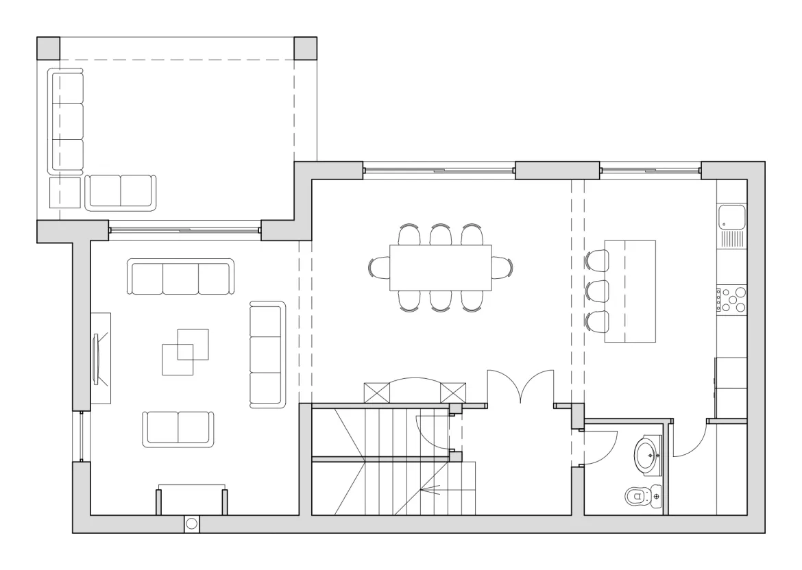 Clearview Home – Tlocrt prizemlja