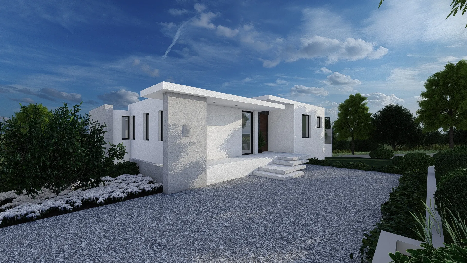 Hilltop Residence – arhitektonska vizualizacija 1