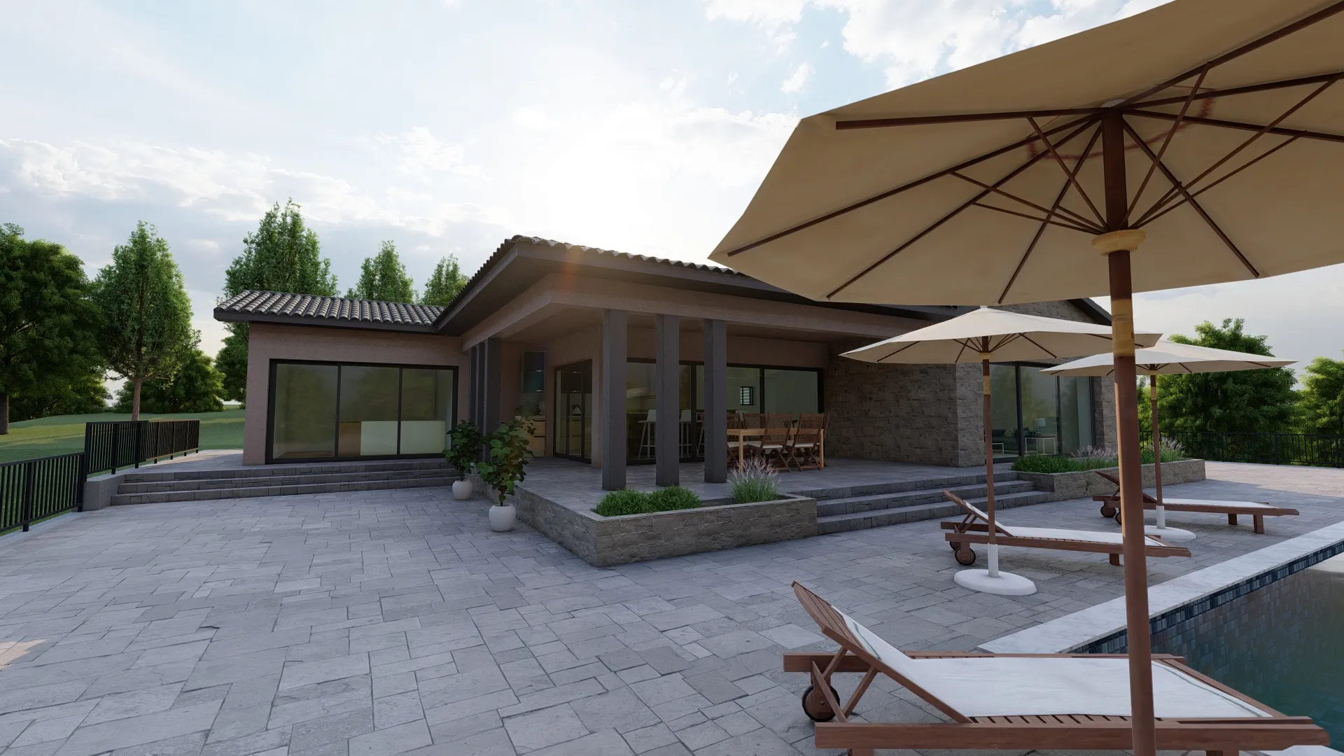 Sunset Terrace Villa – arhitektonska vizualizacija 1